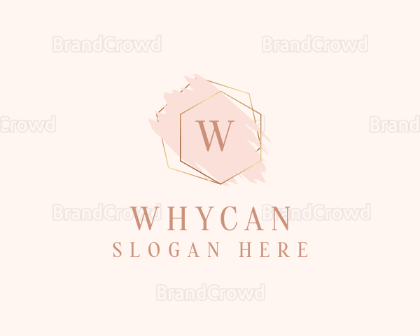 Feminine Watercolor Makeup Logo