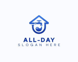 Faucet Water Plumbing Logo
