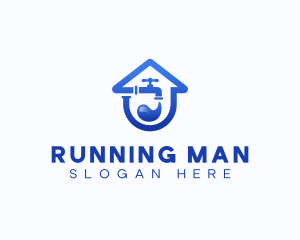 Faucet Water Plumbing Logo