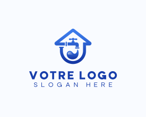 Faucet Water Plumbing Logo