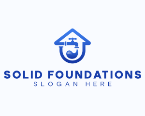 Drains - Faucet Water Plumbing logo design