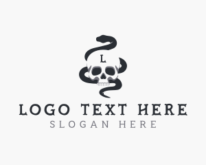 Halloween - Skull Snake Venom logo design