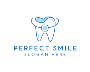 Braces - Dentist Tooth Orthodontist logo design