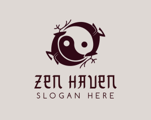 Zen Meditation Deer logo design