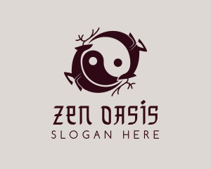 Zen Meditation Deer logo design