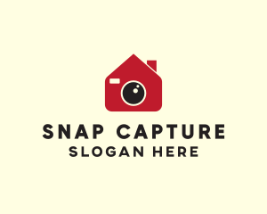 Capture - Camera Lens House logo design