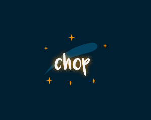 Space - Shooting Star Lighting Wordmark logo design