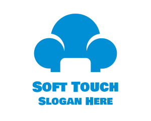 Soft - Blue Cloud Sofa logo design