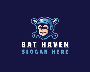 Bat - Monkey Baseball Bat logo design