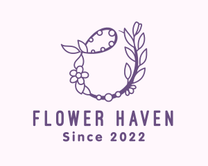 Purple Flower Decor  logo design