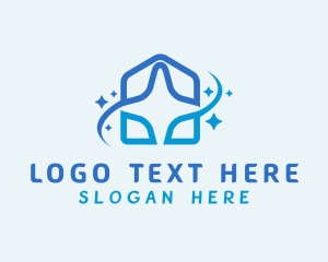 Blue - Star Housekeeper Chore logo design