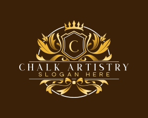 Ornamental Royalty Crest logo design