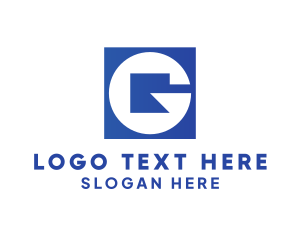 Hh - Blue Square G logo design