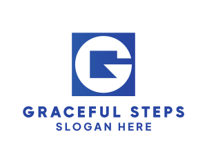 Blue Square G logo design