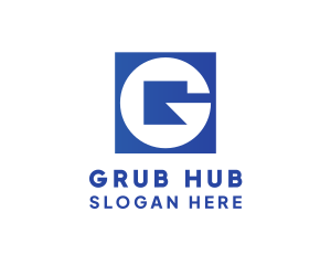 Blue Square G logo design