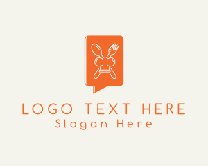 Speech Bubble - Restaurant Gourmet Chat logo design