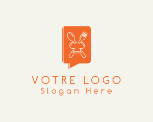 Orange Spoon - Restaurant Gourmet Chat logo design