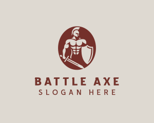 Warrior - Spartan Warrior Shield logo design