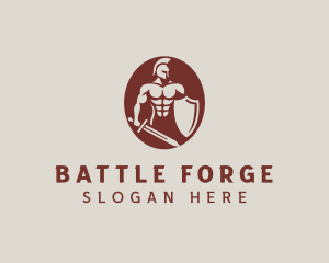 Warrior - Spartan Warrior Shield logo design