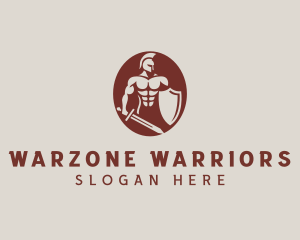 Spartan Warrior Knight logo design