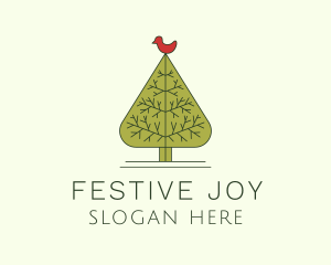 Christmas - Bird Christmas Tree logo design