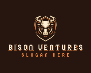 Bull Horn Crest logo design