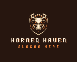 Bull Horn Crest logo design