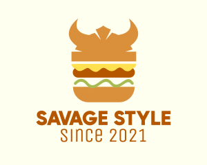 Viking Burger Sandwich  logo design