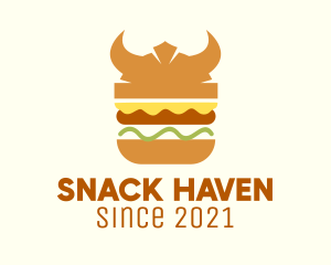 Viking Burger Sandwich  logo design