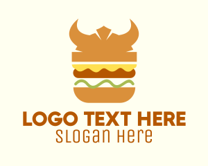 Viking Burger Sandwich  Logo