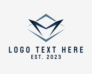 Web Design - Technology Diamond Letter M logo design