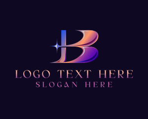 Y2k - Creative Cosmic Letter B logo design