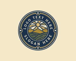 Farm Harvest Field Logo