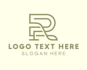 Vegetarian - Modern Maze Letter R logo design