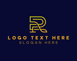 Luxe - Modern Maze Letter R logo design