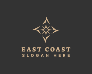 East - Marine Locator Compass logo design