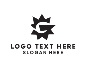 Explode - Serrated Star Letter G logo design