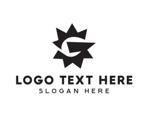 Explode - Serrated Star Letter G logo design