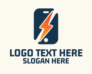 Smartphone - Mobile Phone Charge logo design