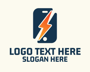 Screen - Lightning Smartphone logo design