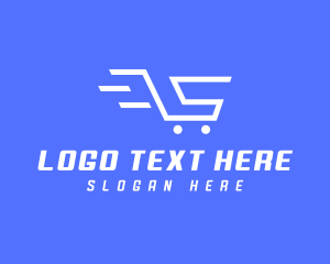 Grocery App - Shopping Cart Letter S logo design
