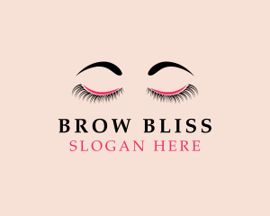 Beauty Eyelashes Cosmetics logo design