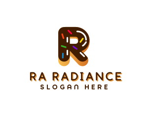 Chocolate DonutLetter R logo design