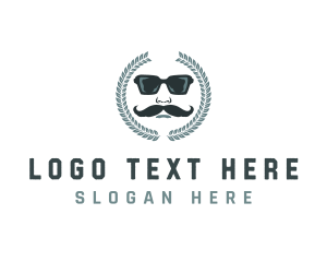 Grooming - Gentleman Sunglasses Geek logo design