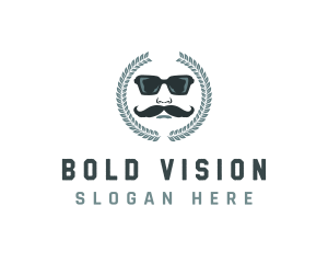 Gentleman Sunglasses Geek logo design