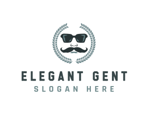 Gentleman Sunglasses Geek logo design