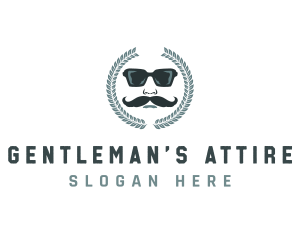 Gentleman Sunglasses Geek logo design