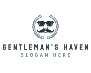 Gentleman Sunglasses Geek logo design