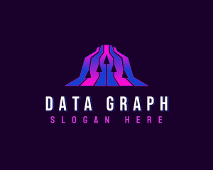 Analytics Arrow Graph logo design