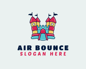 Playful Bounce Castle logo design